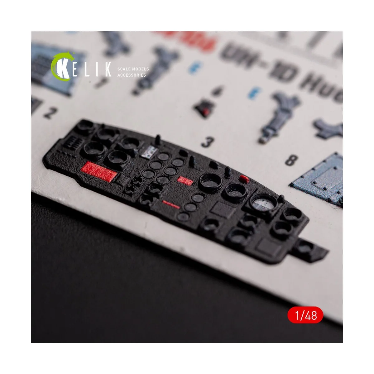 UH-1D Huey - interior 3D decals for Zimi Model/KittyHawk kit - Keli...