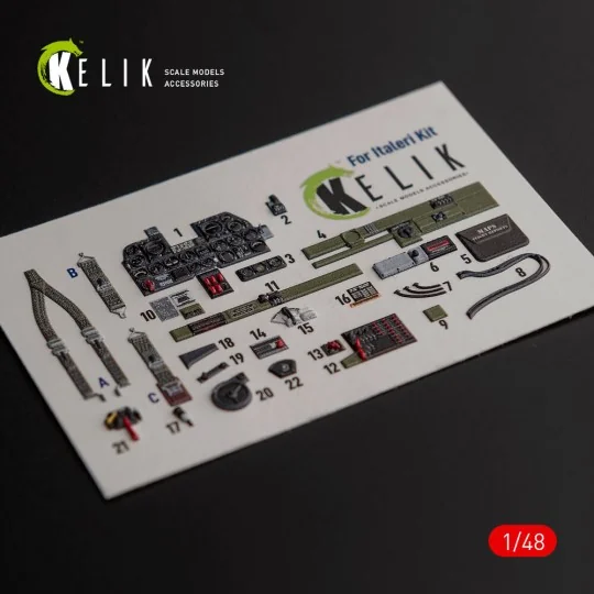 ?-47D Thunderbolt interior 3D decals for Italeri/Academy kit - Keli...