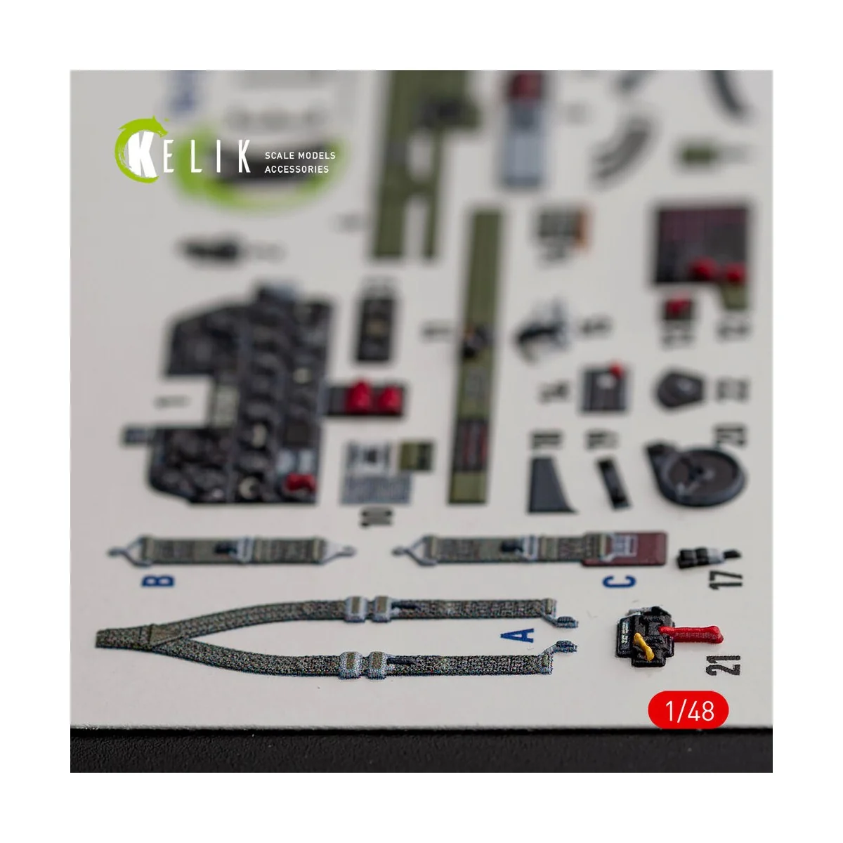 ?-47D Thunderbolt interior 3D decals for Italeri/Academy kit - Keli...