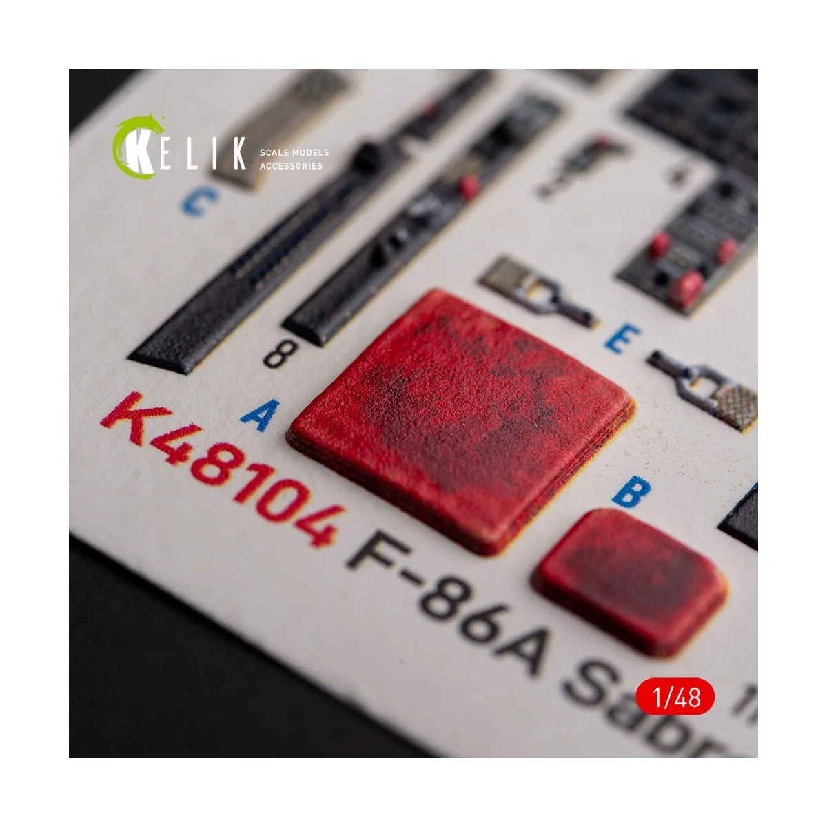 F-86A Sabre - interior 3D decals for ClearProp kit - Kelik K48104