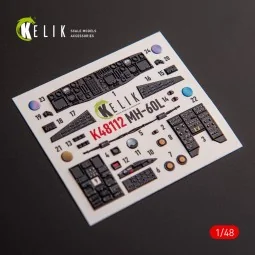 MH-60L Black Hawk - interior 3D decals for ICM kit, 1/48 - Kelik K4...