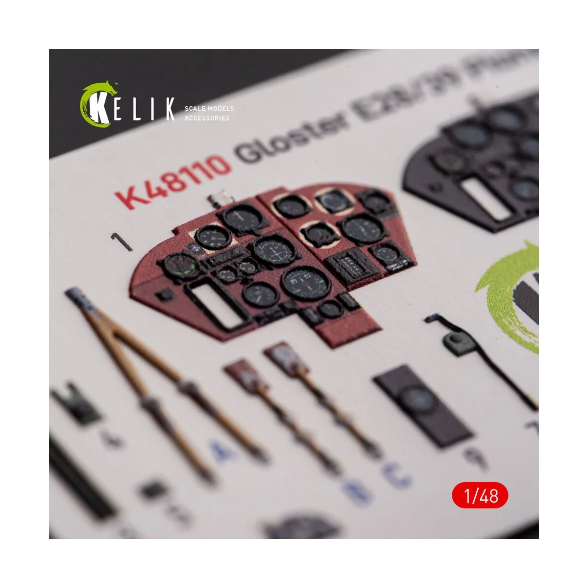 Gloster E28/39 Pioneer - interior 3D decals for ClearProp kit, 1/48...