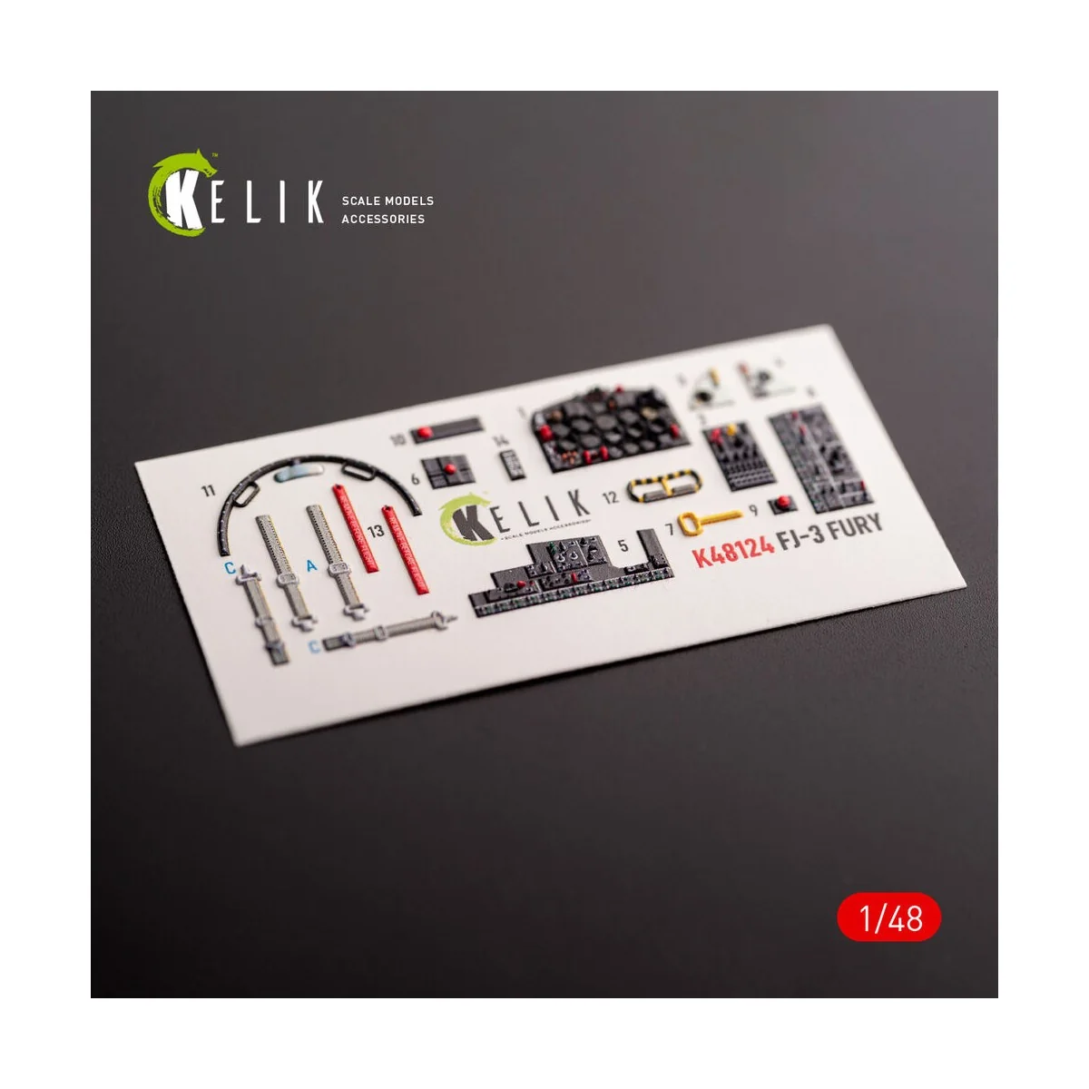 FJ-3 - interior 3D decals for Zimi Model/KittyHawk kit kit, 1/48 - ...