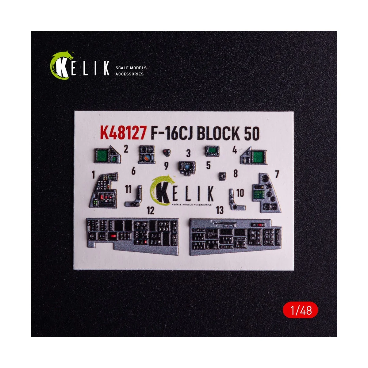 F-16CJ - interior 3D decals for Tamiya kit - Kelik K48127 F-16CJ - interior 3D decals for Tamiya kit - Kelik K48127