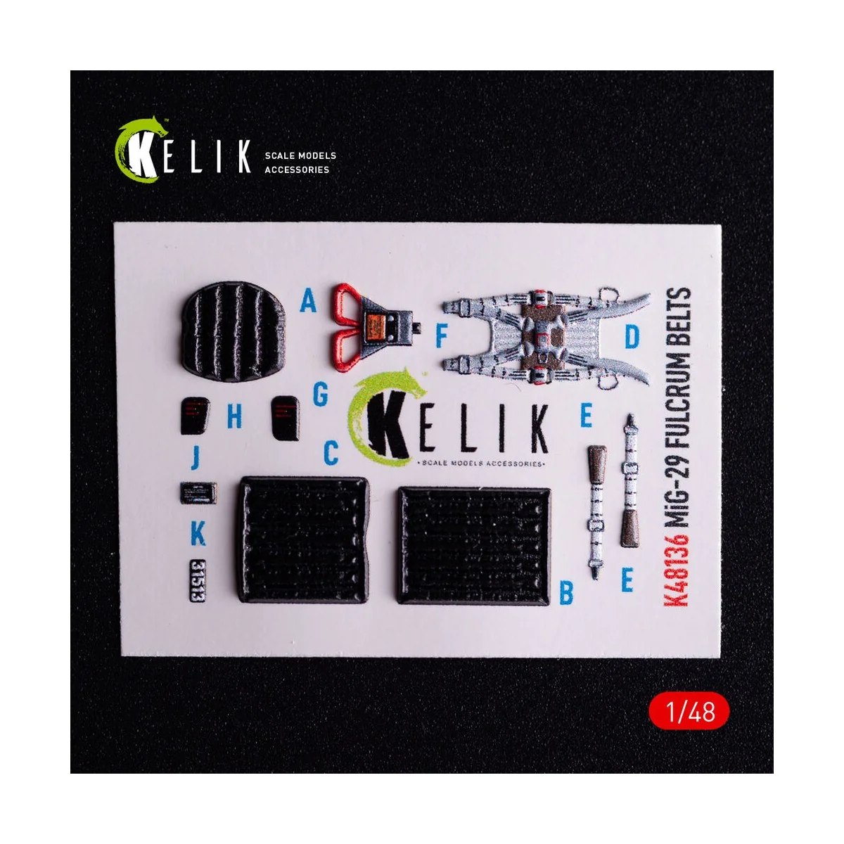 Mig-29C (9-13) Fulcrum interior 3D decals for GWH - Kelik K48136