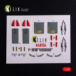 F-101B VooDoo - interior 3D decals for Zimi Model/KittyHawk kit, 1/...
