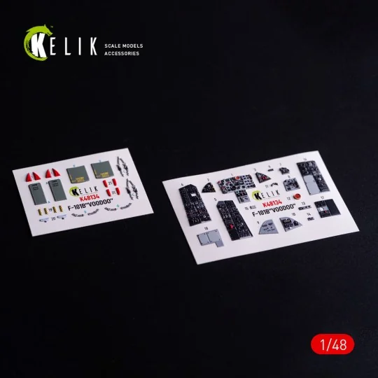 F-101B VooDoo - interior 3D decals for Zimi Model/KittyHawk kit, 1/... F-101B VooDoo - interior 3D decals for Zimi Model/KittyHawk kit, 1/...