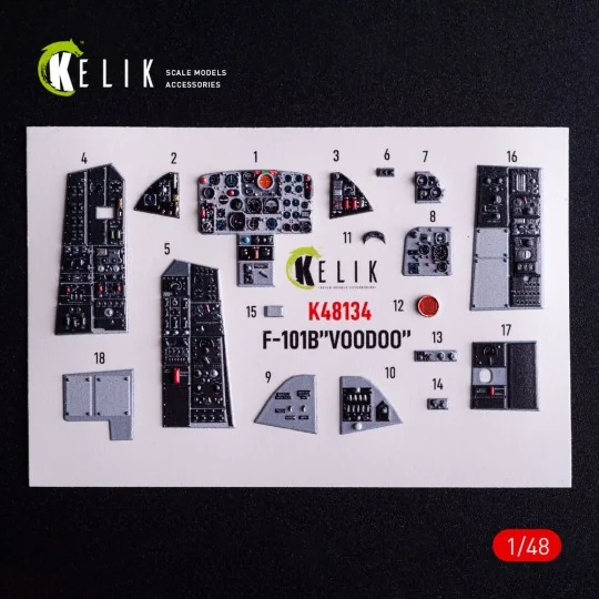 F-101B VooDoo - interior 3D decals for Zimi Model/KittyHawk kit - K...