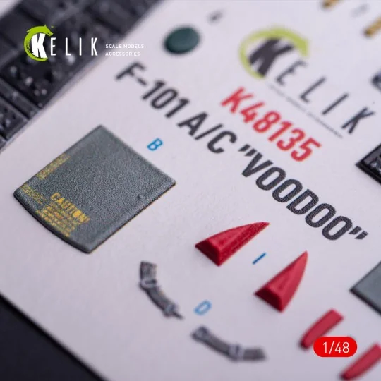 F-101A/C VooDoo - interior 3D decals for Zimi Model/KittyHawk kit -...