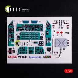 Mi-8MT - interior 3D decals for Trumpeter kit, 1/48 - Kelik K48137