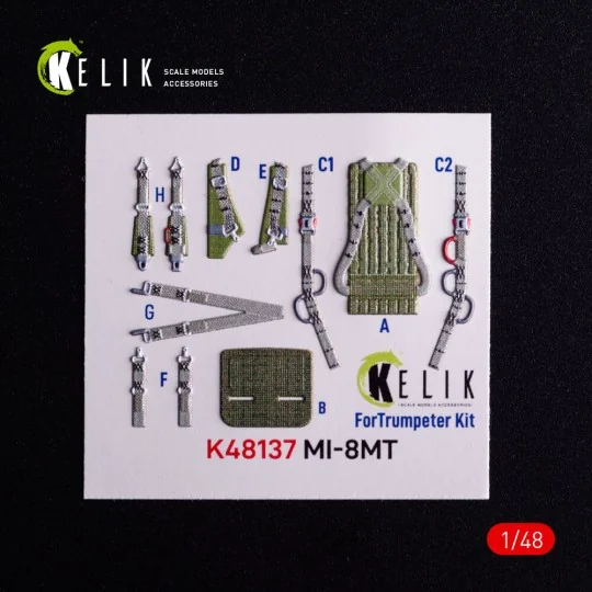 Mi-8MT - interior 3D decals for Trumpeter kit, 1/48 - Kelik K48137