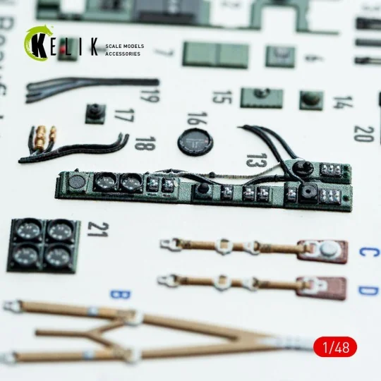 Bristol Beaufighter Mk.VI - interior 3D decals for Tamiya kit, 1/48...