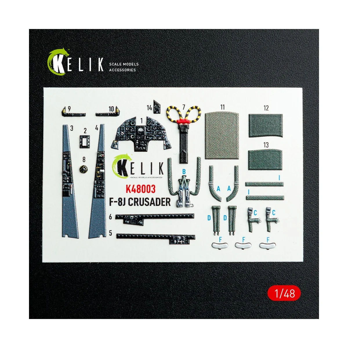 F-8J Crusader - interior 3D decals for Hasegawa kit, 1/48 - Kelik K... F-8J Crusader - interior 3D decals for Hasegawa kit, 1/48 - Kelik K...