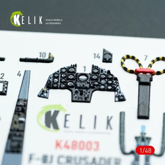 F-8J Crusader - interior 3D decals for Hasegawa kit, 1/48 - Kelik K... F-8J Crusader - interior 3D decals for Hasegawa kit, 1/48 - Kelik K...