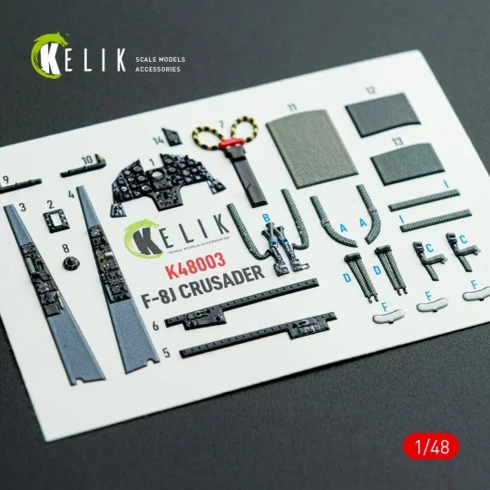 F-8J Crusader - interior 3D decals for Hasegawa kit, 1/48 - Kelik K... F-8J Crusader - interior 3D decals for Hasegawa kit, 1/48 - Kelik K...