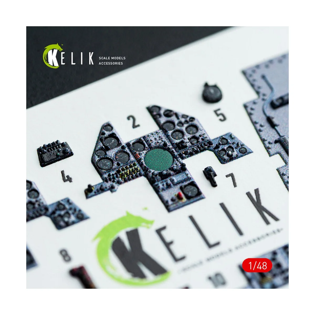 Harrier GR1/GR3 interior 3D decals for Kinetic kit, 1/48 - Kelik K4...