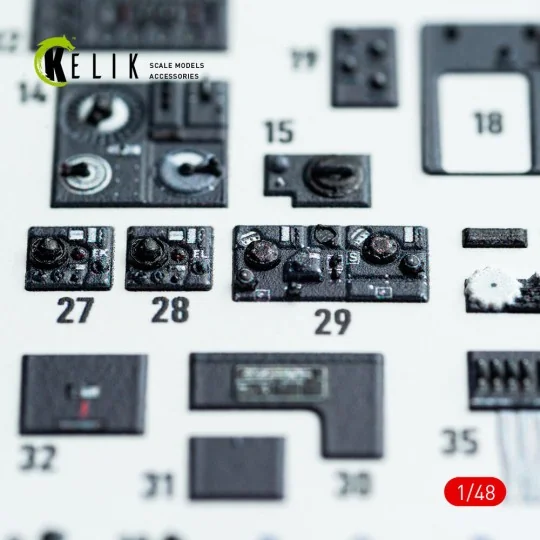 Do-217 K/M - interior 3D decals for ICM kit, 1/48 - Kelik K48142