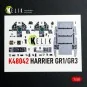 Harrier GR1/GR3 interior 3D decals for Kinetic kit, 1/48 - Kelik K4...