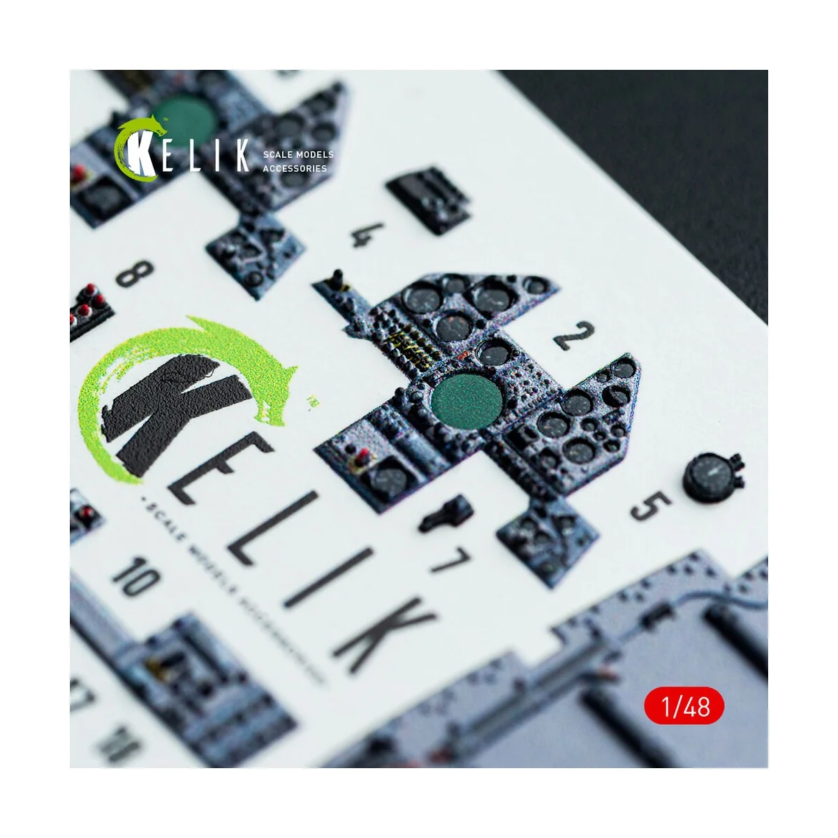 Harrier GR1/GR3 interior 3D decals for Kinetic kit, 1/48 - Kelik K4...