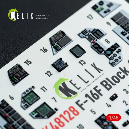F-16F Block 60 - interior 3D decals for Hasegawa kit, 1/48 - Kelik ...