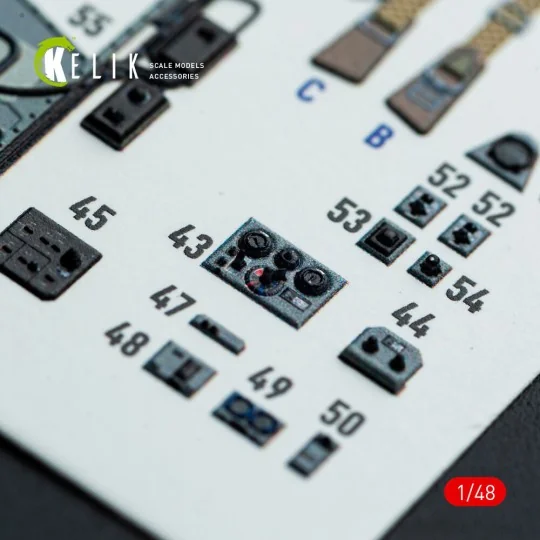 Do-217 N/J - interior 3D decals for ICM kit, 1/48 - Kelik K48143