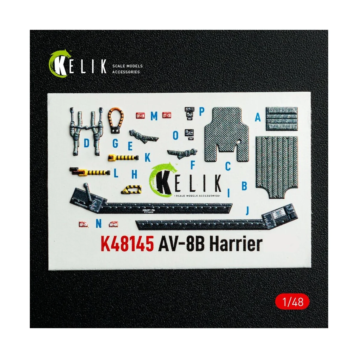 AV-8B Harrier - interior 3D decals for Hasegawa kit, 1/48 - Kelik K...