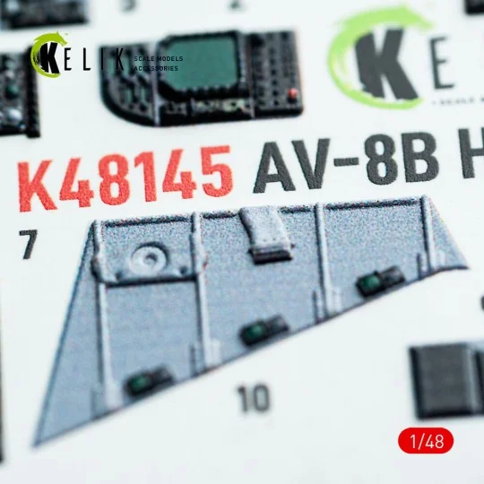 AV-8B Harrier - interior 3D decals for Hasegawa kit, 1/48 - Kelik K...