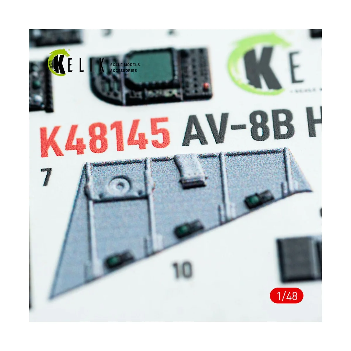 AV-8B Harrier - interior 3D decals for Hasegawa kit, 1/48 - Kelik K...