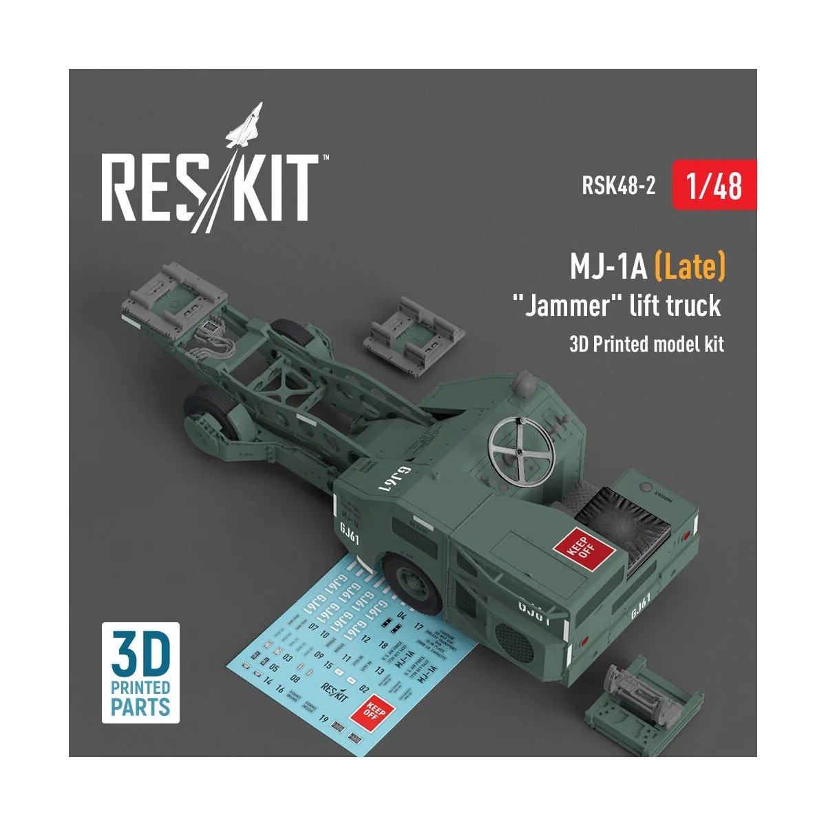 MJ-1A (Late) Jammer lift truck (3D Printed model kit) - ResKit Mode...