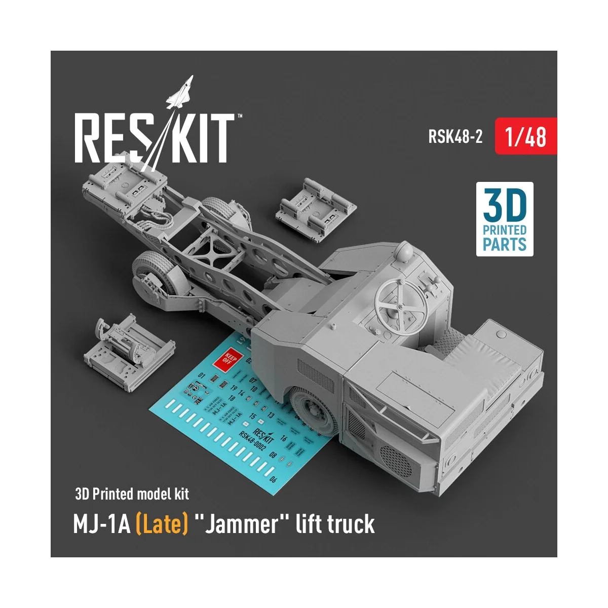 MJ-1A (Late) Jammer lift truck (3D Printed model kit), 1/48 - ResKi...