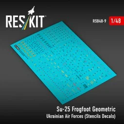Su-25 Frogfoot Geometric Ukrainian Air Forces (Stencils Decals)(1/4...
