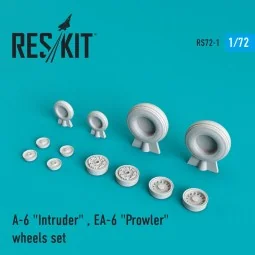 A-6 Intruder / EA-6 Prowler wheels set (weighted), 1/72 - ResKit Mo...