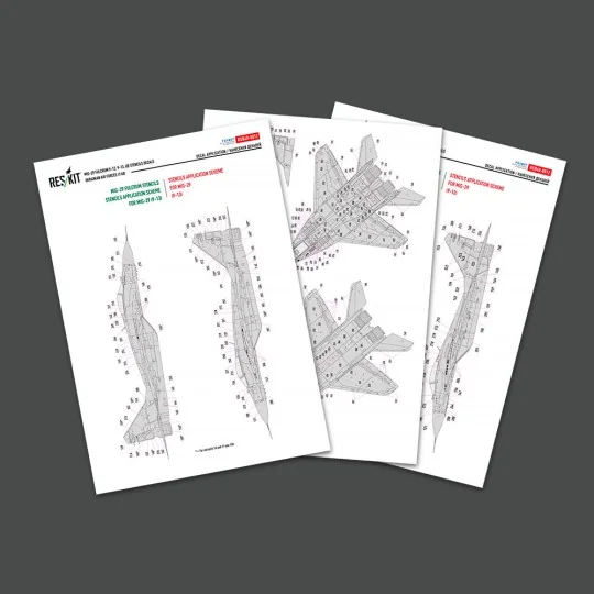 MiG-29 Fulcrum 9-12, 9-13, UB, Ukrainian Air Forces (Stencils Decal...