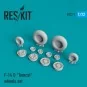 F-14D Tomcat wheels set (weighted) - ResKit Models RS72-0007