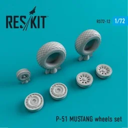 P-51 Mustang wheels set, 1/72 - ResKit Models RS72-0012