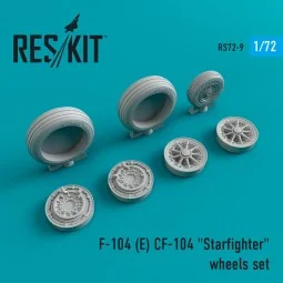 F-104E/CF-104 Starfighter wheels set, 1/72 - ResKit Models RS72-0009