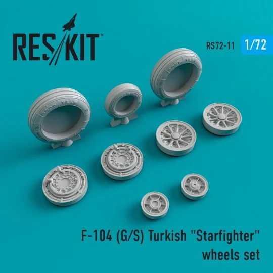 F-104 (G, S) Turkish Starfighter wheels set, 1/72 - ResKit Models R... F-104 (G, S) Turkish Starfighter wheels set, 1/72 - ResKit Models R...