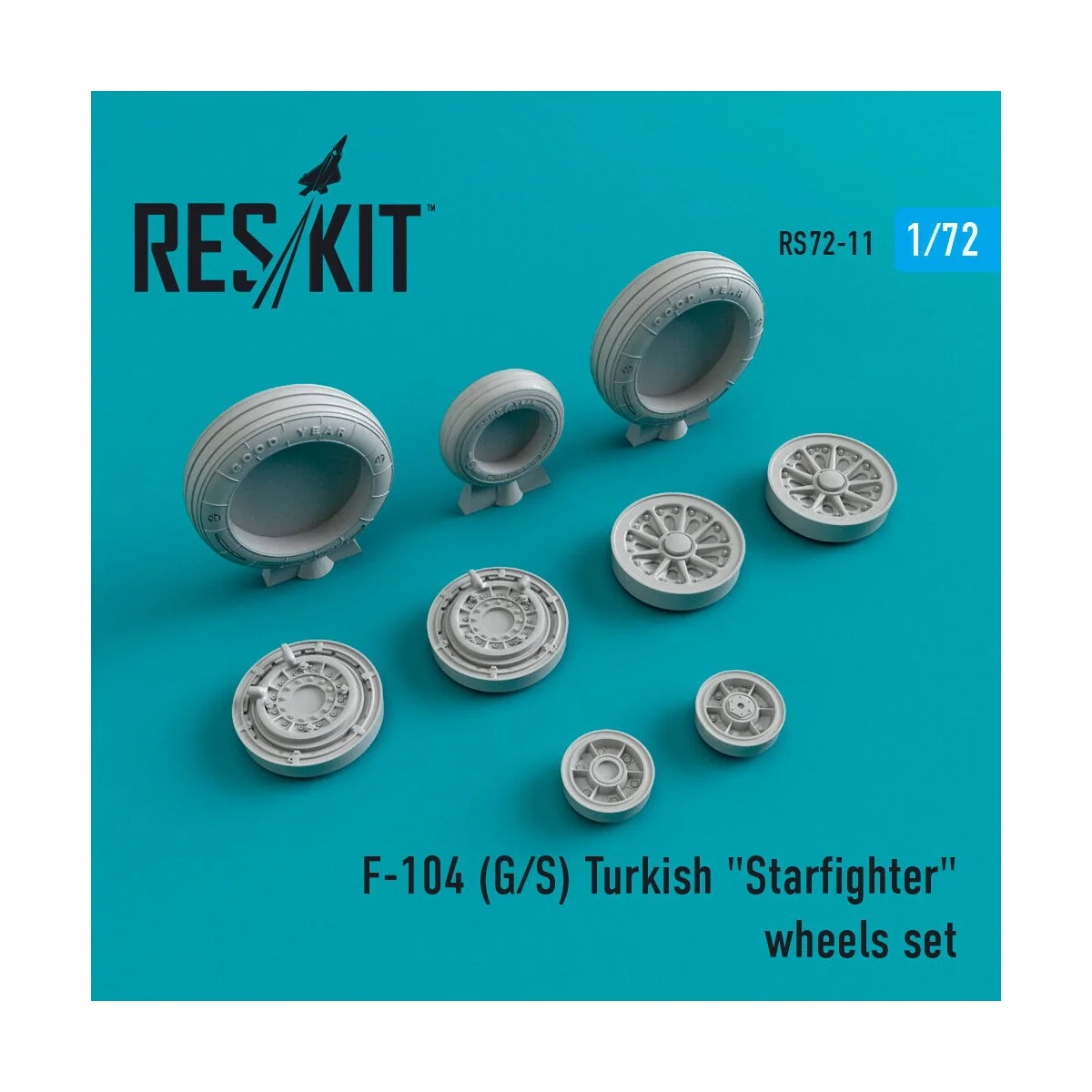 F-104 (G, S) Turkish Starfighter wheels set, 1/72 - ResKit Models R... F-104 (G, S) Turkish Starfighter wheels set, 1/72 - ResKit Models R...