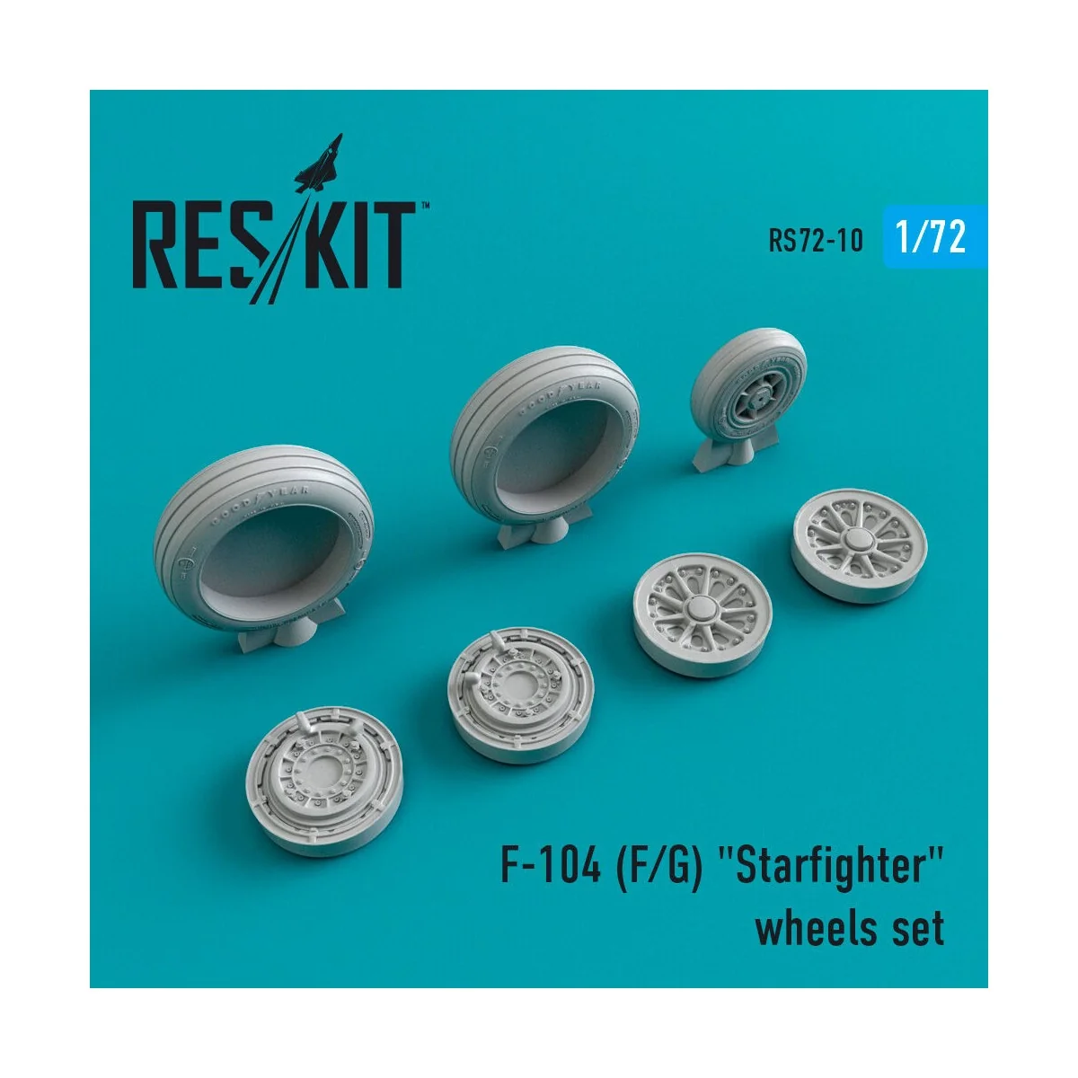 F-104 (F, G) Starfighter wheels set, 1/72 - ResKit Models RS72-0010 F-104 (F, G) Starfighter wheels set, 1/72 - ResKit Models RS72-0010