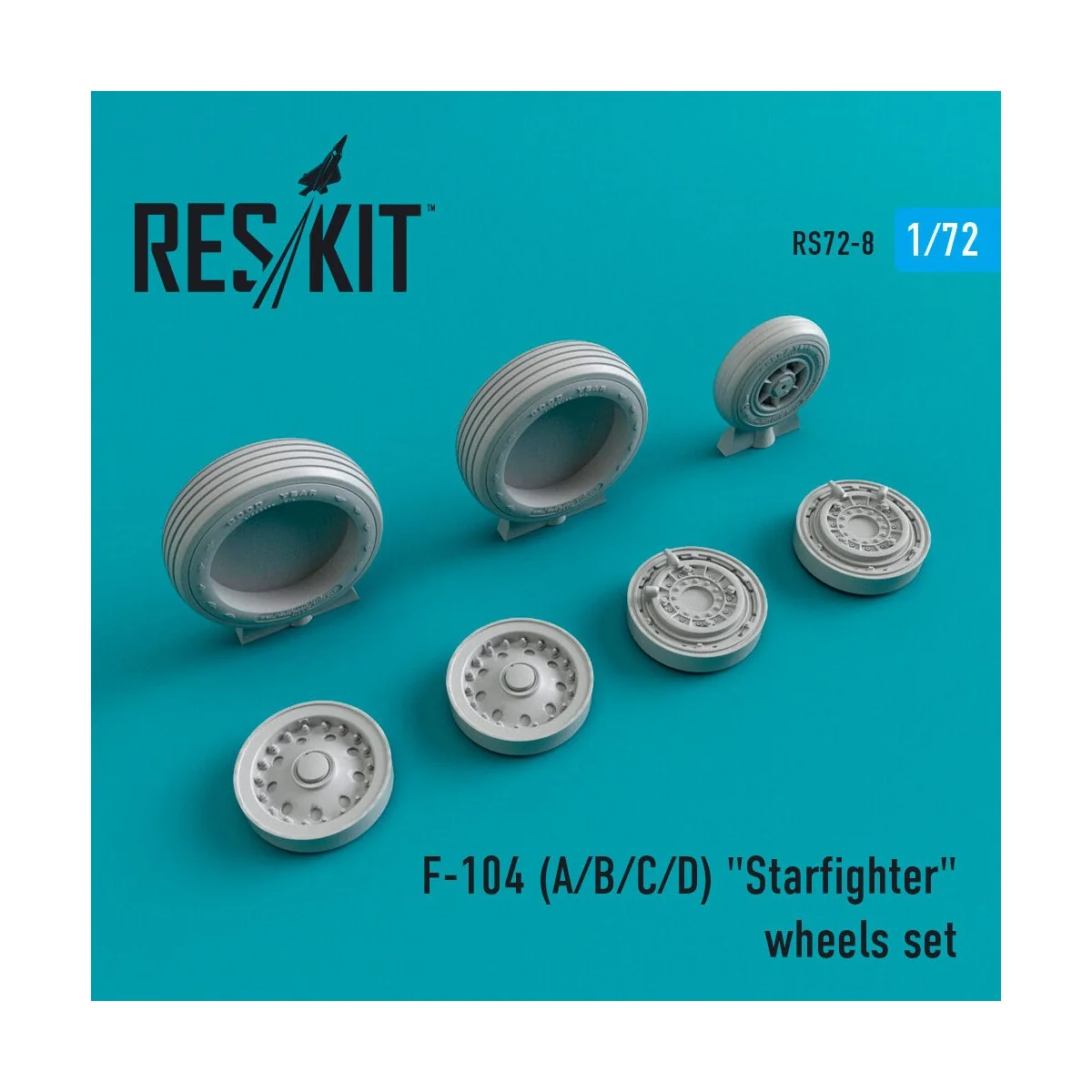F-104 (A, B, C, D) Starfighter wheels set, 1/72 - ResKit Models RS7...