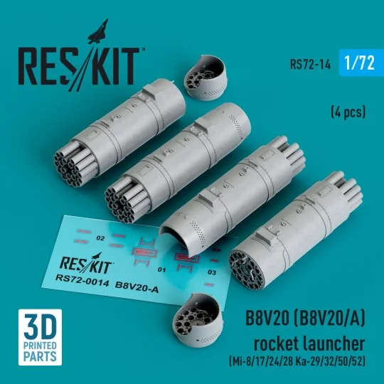 B8V20-? rocket launchers (4 pcs) (Mi-8/17/24/28, Ka-29/32/50/52) (3...