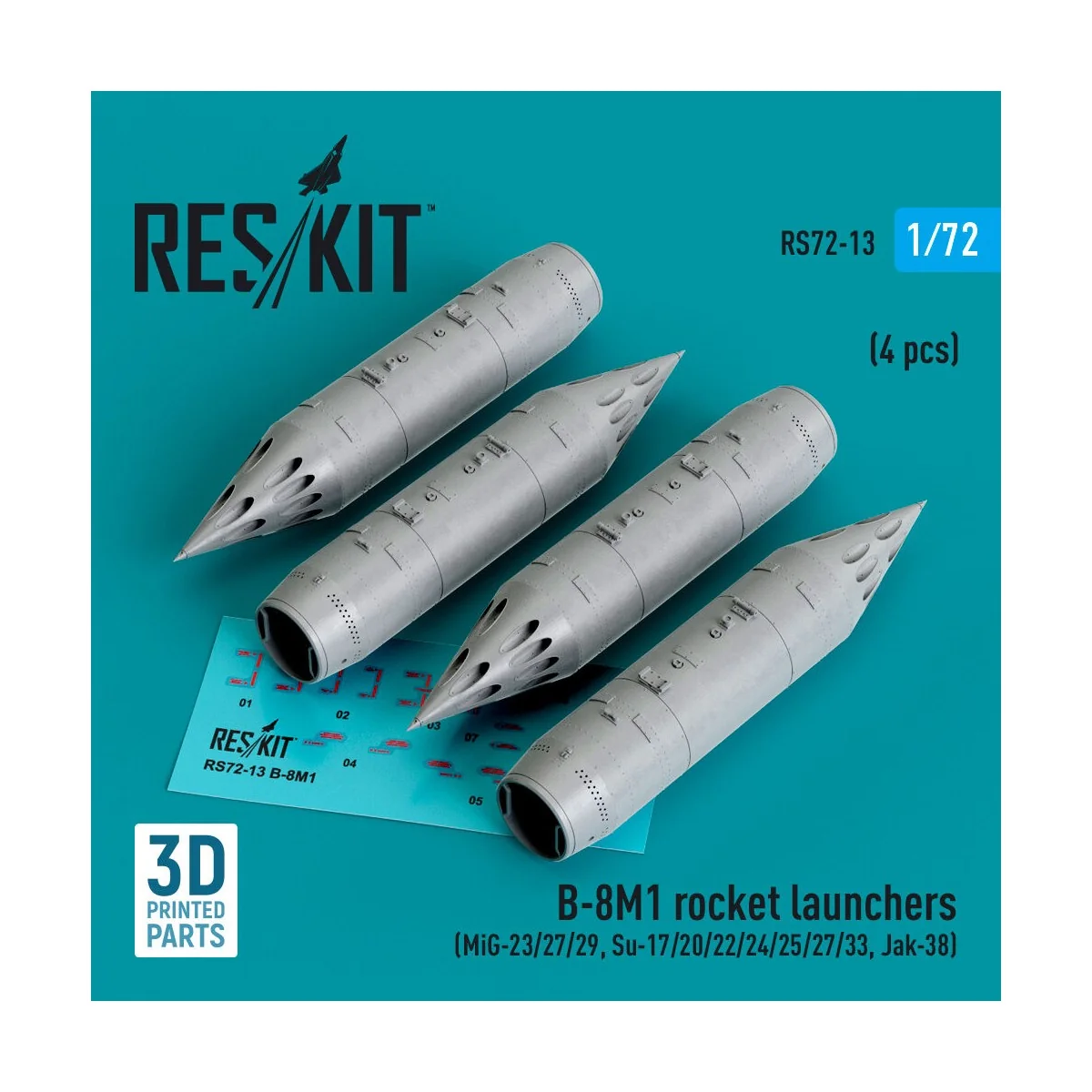 B-8M1 rocket launchers (4 pcs) (MiG-23/27/29, Su-17/20/22/24/25/27/...