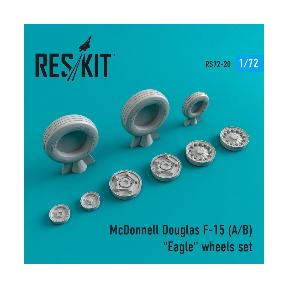 F-15 (A,B) Eagle wheels set - ResKit Models RS72-0020