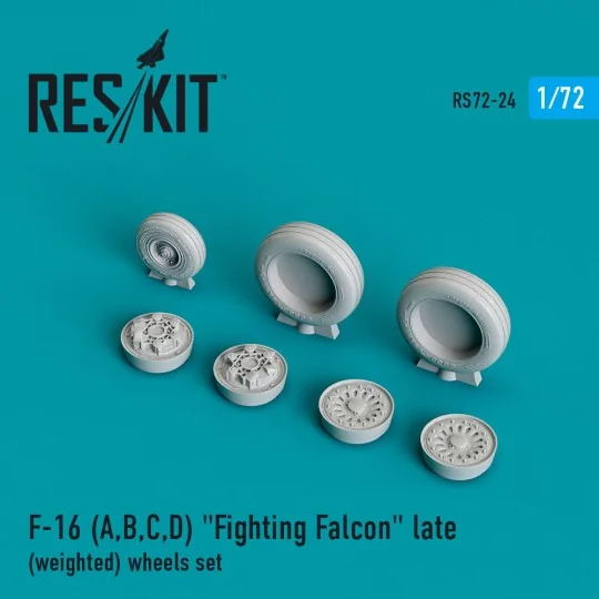 F-16 (A, B, C, D) Fighting Falcon late (weighted) wheels set, 1/72 ... F-16 (A, B, C, D) Fighting Falcon late (weighted) wheels set, 1/72 ...
