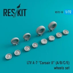A-7 (A, B, C, E) Corsair II wheels set, 1/72 - ResKit Models RS72-0018