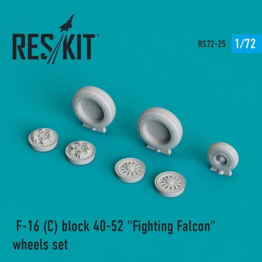 F-16C block 40-52 Fighting Falcon wheels set - ResKit Models RS72-0025