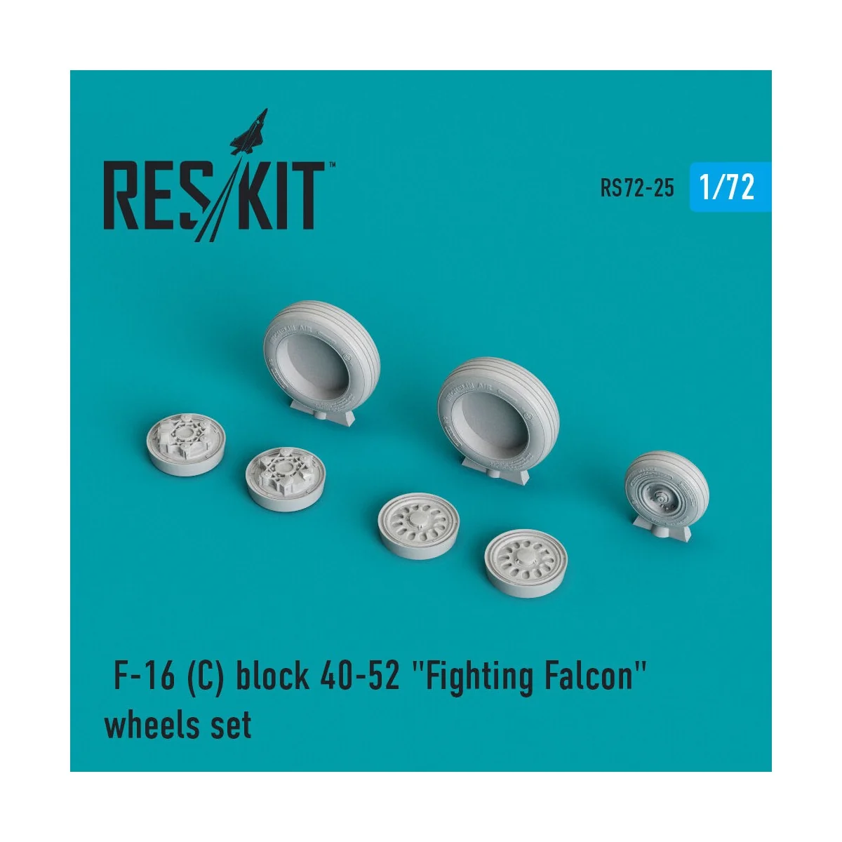 F-16C block 40-52 Fighting Falcon wheels set - ResKit Models RS72-0025