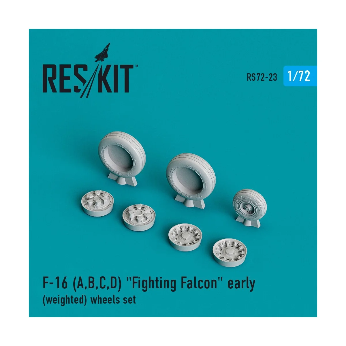F-16 (A,B,C,D) Fighting Falcon early (weighted) wheels set - ResKit...