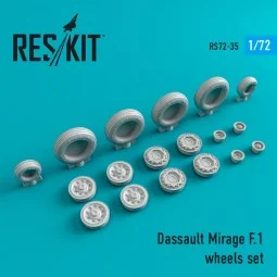 Mirage F.1 wheels set, 1/72 - ResKit Models RS72-0035