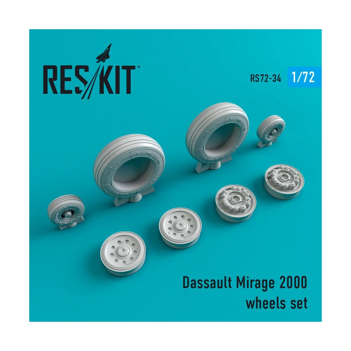 Mirage 2000 wheels set, 1/72 - ResKit Models RS72-0034